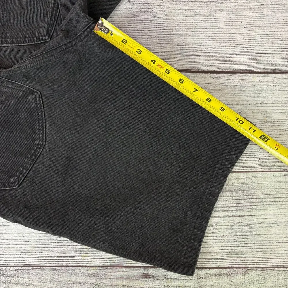 Vintage 1990s Tommy Hilfiger Black Denim Jean Shorts
